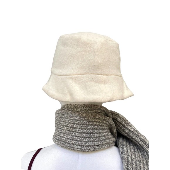 Banana Republic Wool Bucket Hat Lambswool Ivory Packable One Size - Picture 3 of 5